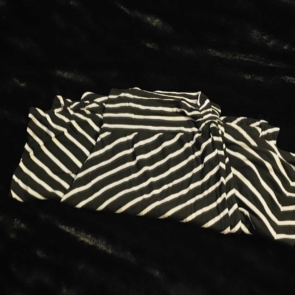 Merona Black and White Striped Maxi Skirt
